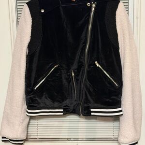 POL Black and White Varsity Jacket